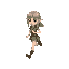 elf girl, straight hair with bangs, running