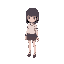 girl, straight hair with bangs,