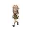 elf girl, straight hair with bangs, walking