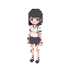 girl, straight hair with bangs,