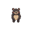 top down sprite of a bear