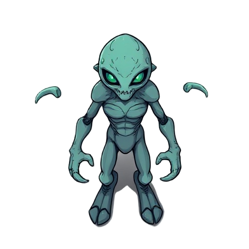 crea un mostro alien de 6 manos