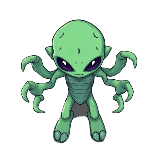 crea un mostro alien de 6 manos