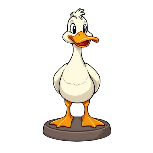 2d game ready sprite of duck on skatboard