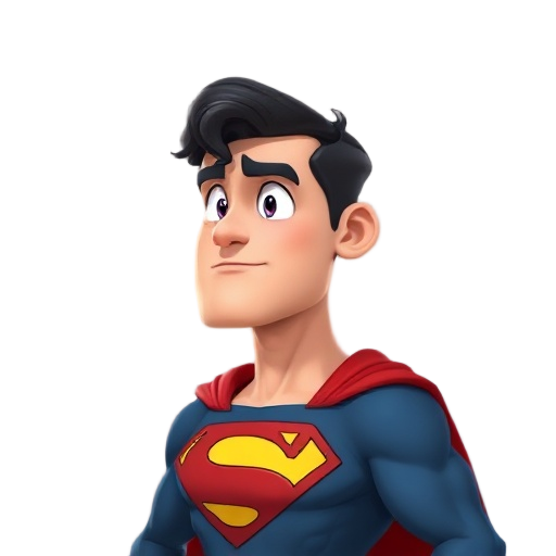superman looking to the left