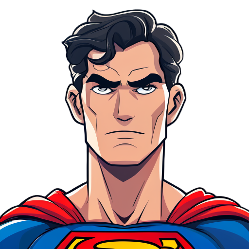 superman looking to the left
