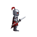 the knight facing right is holding nothing