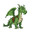 generate a 2d side view of a majestic serious green dragon,with big wings and legs with claws and a saddle