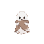 a cute tiny ghost with a blanket