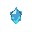 crystalline armor shard floating with a soft light blue glow, stylized and icon-ready