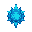 light blue glowing arcane emblem, sharp lines and mystical core energy