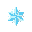 minimal ice flake icon made of light blue crystal shards, radiant and pixel-perfect