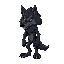 werewolf negro com cara animalesca e para jogos