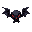 dark fantasy bat with red eyes with high details and shading 