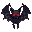 dark fantasy bat with red eyes with high details and shading 
