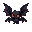 dark fantasy bat with red eyes with high details 