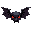 dark fantasy bat with red eyes with high details and shading 