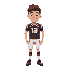 football player with a vest
