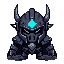 vortex armor terraria, front face, pixel, full armor, terraria style, 2d , with helmet, pixel art