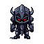 vortex armor terraria, front face, pixel, full armor, terraria style, 2d , with helmet, pixel art, terraria version