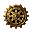 highly detailed illustration of a large, ornate cog wheel set in a dark, victorian-era steampunk world. the cog should be made of brass with intricate engravings.