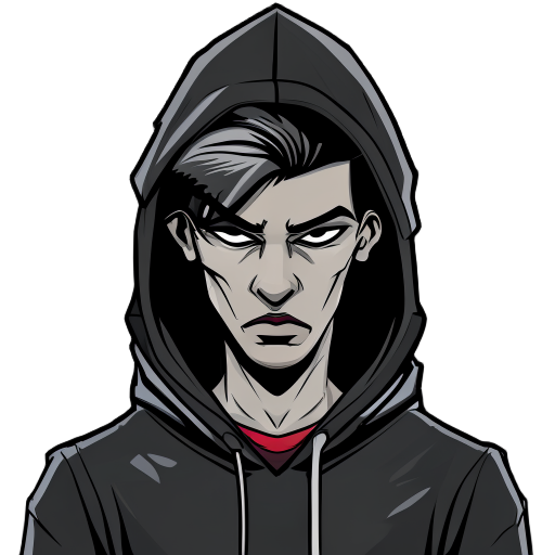 noir punk with hoodie