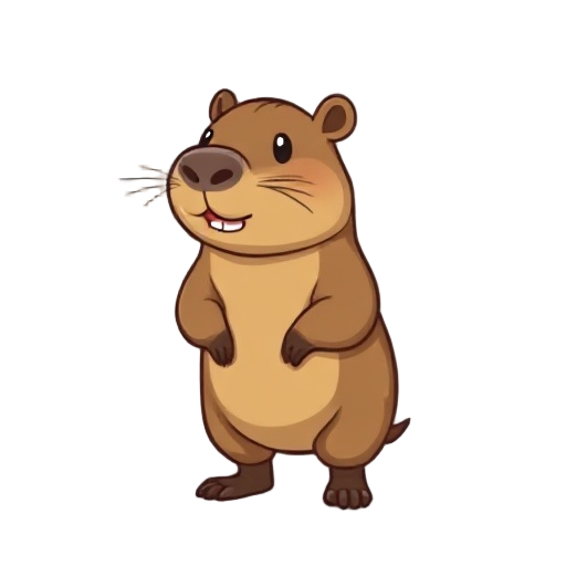 pixelart capybara in reddit mascot style