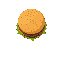 burger, top view