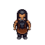 a burly blacksmith with soot-stained arms and a braided beard