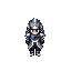 knight in silver armor, fantasy rpg style, flat colors, facing forward, consistent palette