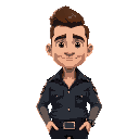 dad with brown slick back hair, in a cop shirt with a jacket and black pants