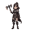 axe wielding templar woman