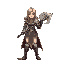 long axe wielding, woman templar knight