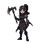 lone axe wielding, dark templar woman