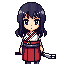 chibi style, japanese schoolgirl samurai