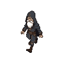 draw a mage animated walking in 8 faces