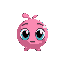 sprite ball character pink color with big eyes 