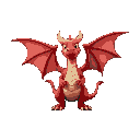 red dragon with open wings 