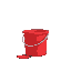 red paint bucket