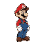 mario in idle state looking toward the right side in casual clothes (tshirt and jeans)