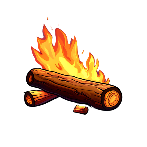 burning log