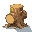 a wooden log, freshly chopped from a tree
