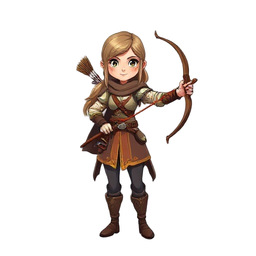 a medieval female archer character