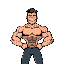 muscle man idle showing biceps