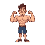muscle man idle showing biceps