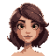 crie um asset 2d de uma mulher em estilo semi-realista. ela deve ser uma mulher jovem e atraente, com cabelos loiros longos e ondulados, olhos verdes vibrantes e expressivos, e batom vermelho