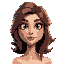 crie um asset 2d de uma mulher em estilo semi-realista. ela deve ser uma mulher jovem e atraente, com cabelos loiros longos e ondulados, olhos verdes vibrantes e expressivos, e lábios com batom vermel