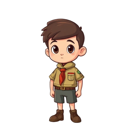young boy scout, 32 pixels wide and 32 pixels tall