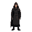 a man in black cloak