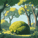 a background with trees, leaves, bush